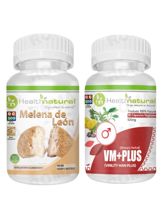 MELENA DE LEÓN HEALTHNATURAL 500MG + VM+(VIRILITY MAN PLUS) 500MG - 1