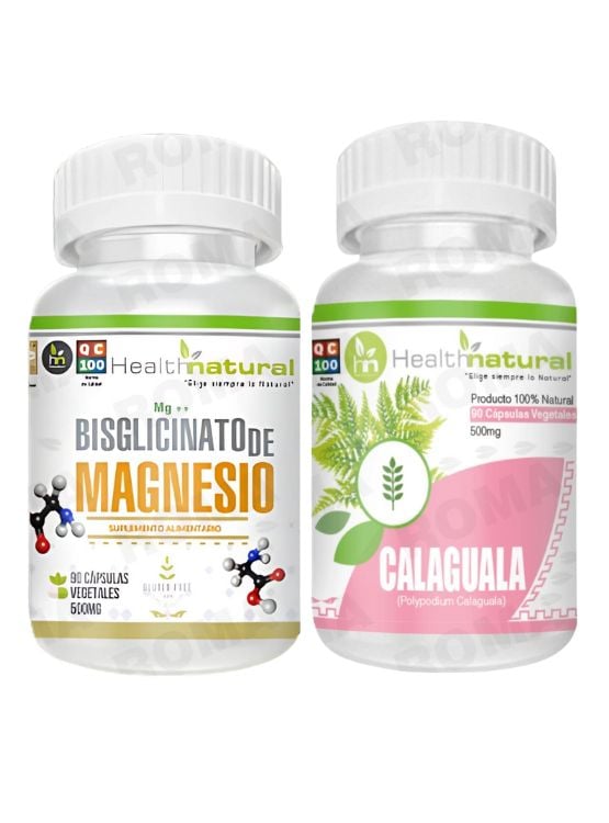 BISGLICINATO DE MAGNESIO HEALTHNATURAL + CALAGUALA HEALTHNATURAL - 1