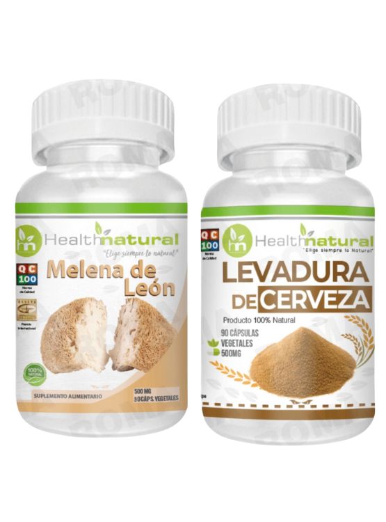 MELENA DE LEÓN HEALTHNATURAL + LEVADURA DE CERVEZA HEALTHNATURAL 500MG - 1