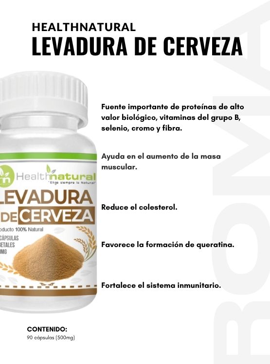 MELENA DE LEÓN HEALTHNATURAL + LEVADURA DE CERVEZA HEALTHNATURAL 500MG - 3