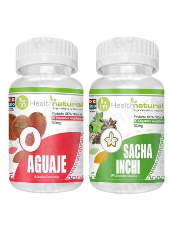 AGUAJE HEALTHNATURAL 500MG + SACHA INCHI HEALTHNATURAL 500MG - 1