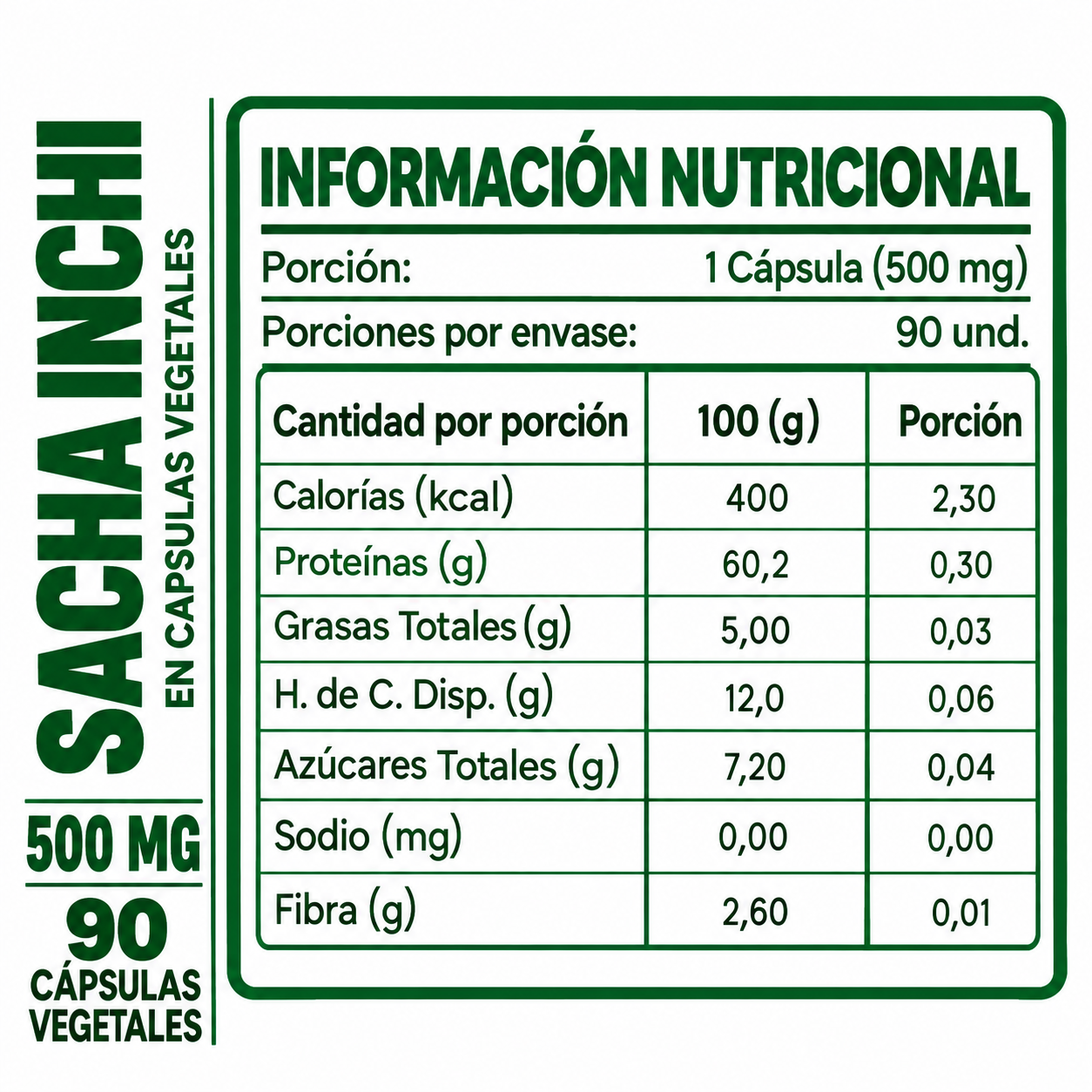 AGUAJE HEALTHNATURAL 500MG + SACHA INCHI HEALTHNATURAL 500MG - 3