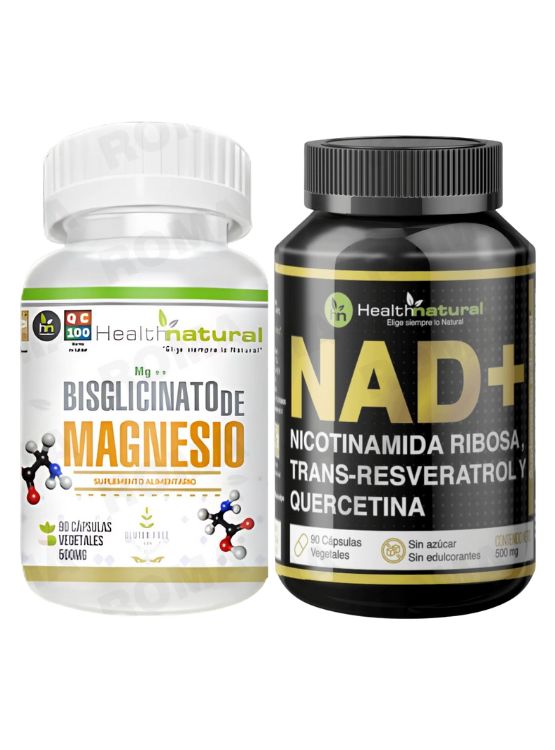 BISGLICINATO DE MAGNESIO HEALTHNATURAL + NAD+ HEALTHNATURAL - 1