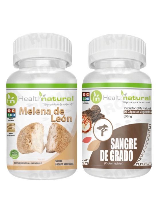 MELENA DE LEÓN HEALTHNATURAL + SANGRE DE GRADO HEALTHNATURAL 500MG - 1