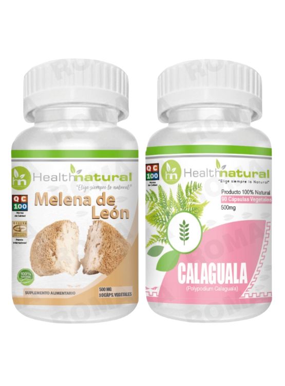 MELENA DE LEÓN HEALTHNATURAL 500MG + CALAGUALA HEALTHNATURAL 500MG - 1