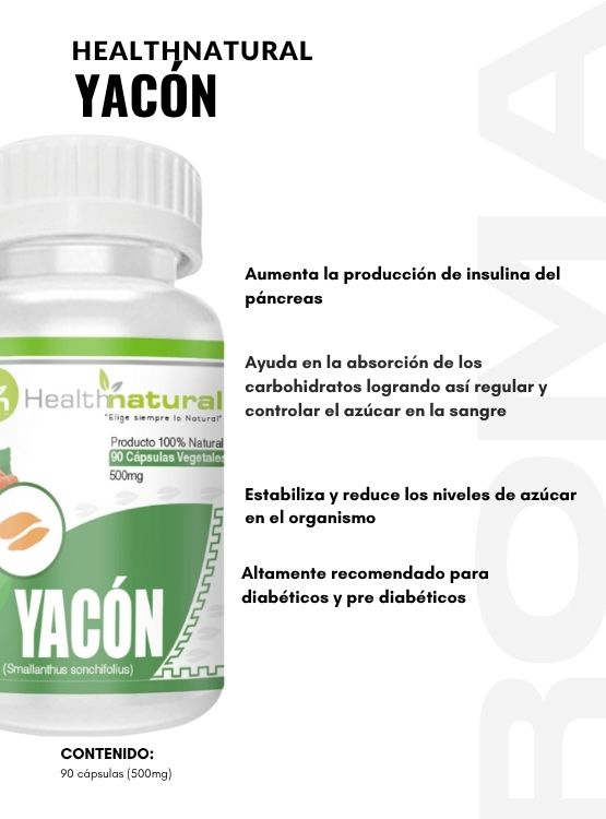 CASTAÑO DE INDIAS HEALTHNATURAL 500MG + YACÓN HEALTHNATURAL 500MG - 3