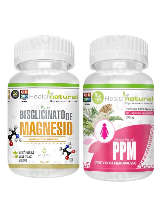 BISGLICINATO MAGNESIO + PPM(PRE Y POST MENOPAUSIA)HEALTHNATURAL - 1