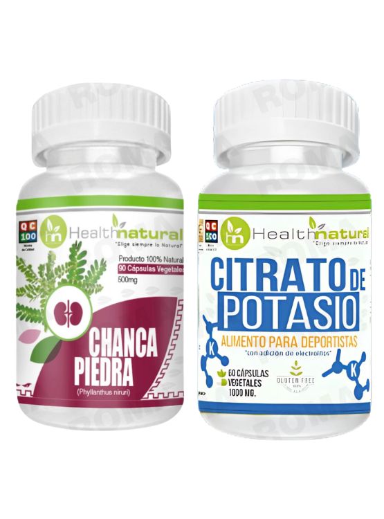 CHANCA PIEDRA HEALTHNATURAL + CITRATO DE POTASIO HEALTHNATURAL 1000MG - 1