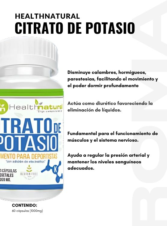 CHANCA PIEDRA HEALTHNATURAL + CITRATO DE POTASIO HEALTHNATURAL 1000MG - 3