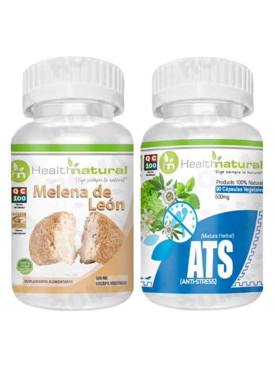 MELENA DE LEÓN HEALTHNATURAL + ATS(ANTI-STRES) HEALTHNATURAL 500MG - 1