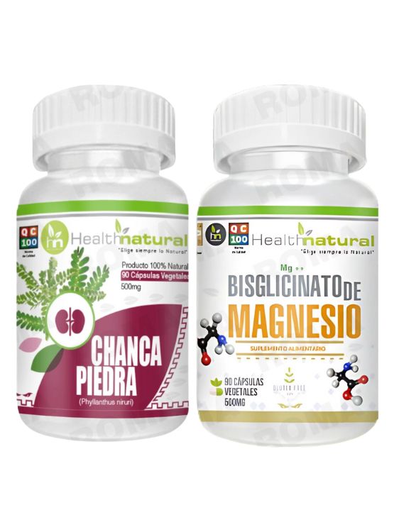 CHANCA PIEDRA HEALTHNATURAL + BISGLICINATO DE MAGNESIO HEALTHNATURAL - 1