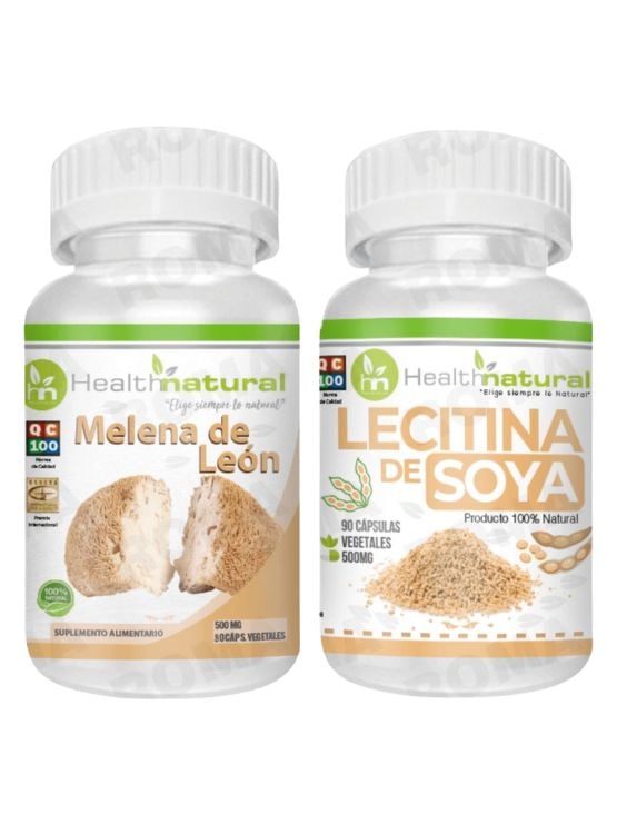 MELENA DE LEÓN HEALTHNATURAL + LECITINA DE SOYA HEALTHNATURAL - 1