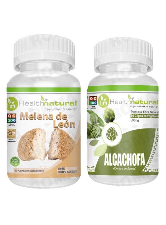 MELENA DE LEÓN HEALTHNATURAL 500MG + ALCACHOFA HEALTHNATURAL 500MG - 1