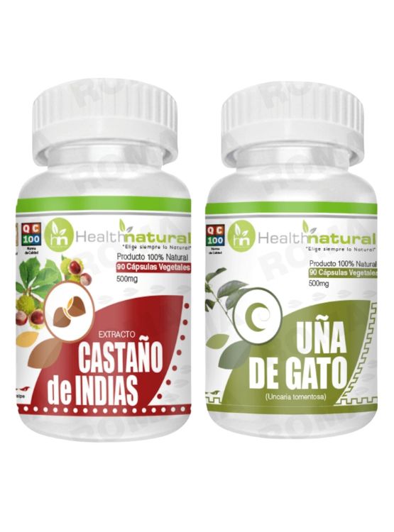CASTAÑO DE INDIAS HEALTHNATURAL + UÑA DE GATO HEALTHNATURAL 500MG - 1