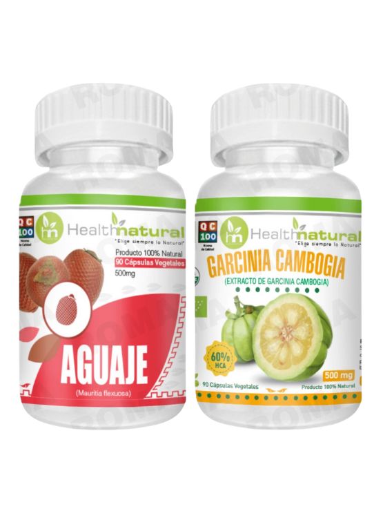 AGUAJE HEALTHNATURAL 500MG + GARCINIA CAMBOGIA HEALTHNATURAL 500MG - 1