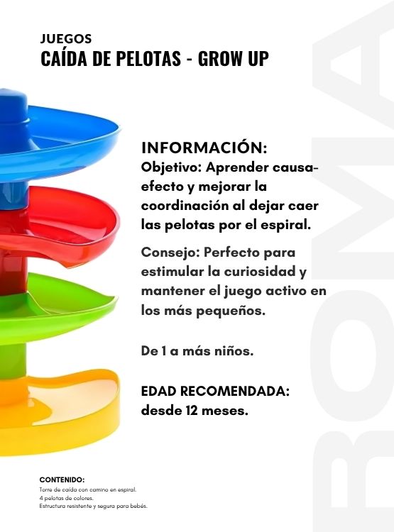 CAÍDA DE PELOTAS GROW UP - JUEGO DIDÁTICO - 2
