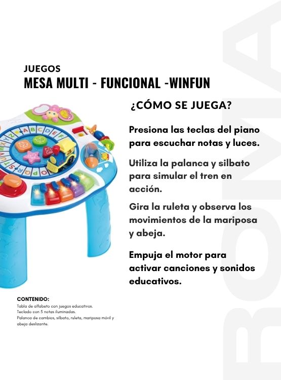 MESA MULTIFUNCIONAL TREN - JUEGO DIDÁTICO - 3