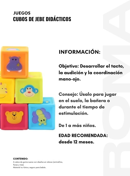 CUBOS DIDÁCTIVOS DE SILICONA EN CAJA - 2