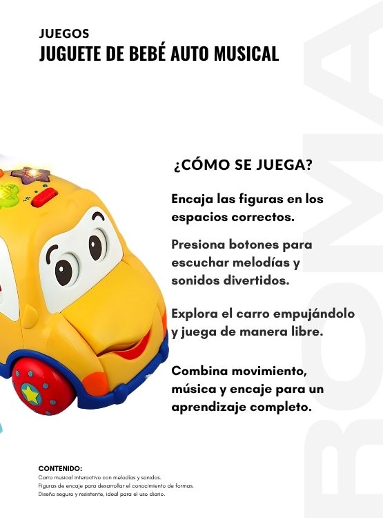 CARRO MUSICAL CON FIGURAS - JUEGO DIDÁTICO - 3