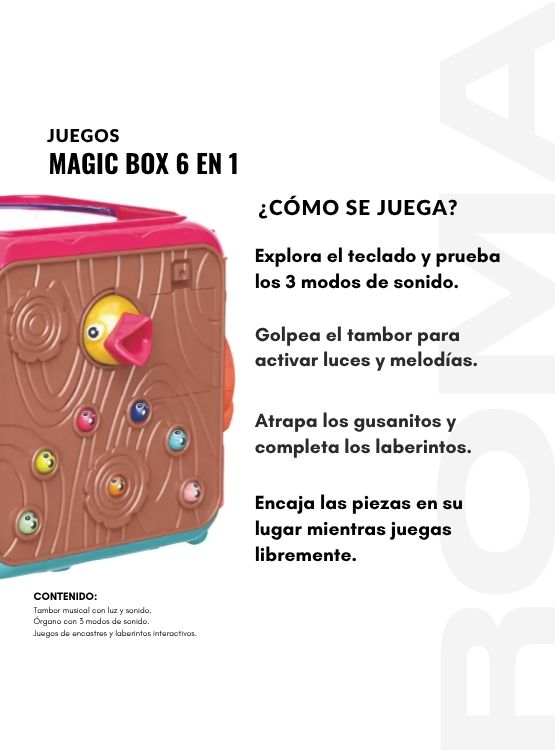 TECLADO PERRITO 6 EN 1 MAGIC BOX - JUEGO DIDÁTICO - 3