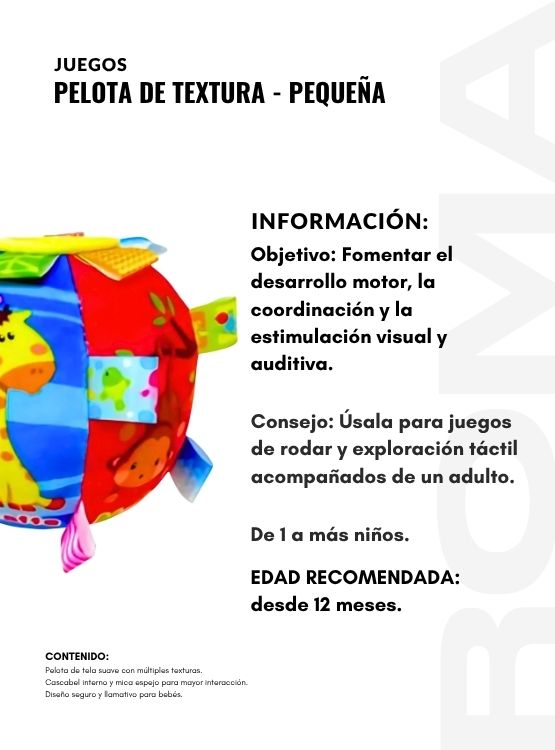 PELOTA DE TEXTURAS PEQUEÑA - JUEGO DIDÁTICO - 2
