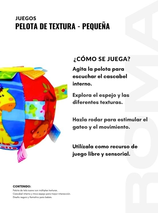 PELOTA DE TEXTURAS PEQUEÑA - JUEGO DIDÁTICO - 3