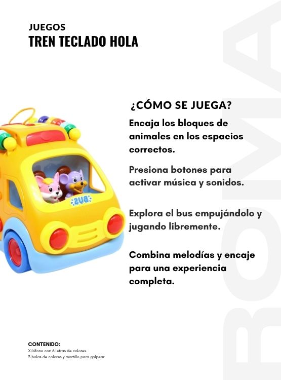 BUS MUSICAL CON FIGURAS HOLA - JUEGO DIDÁTICO - 3