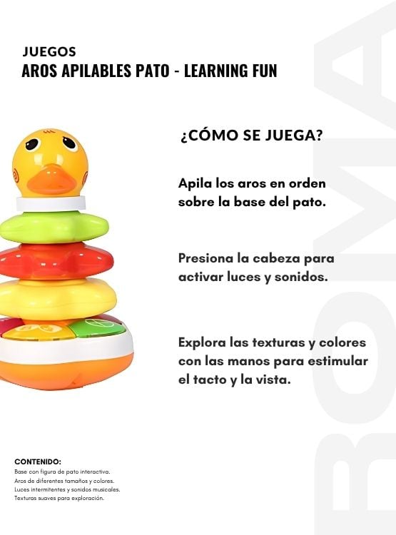 AROS APILABLES PATO LEARNING FUN - JUEGO DIDÁTICO - 3