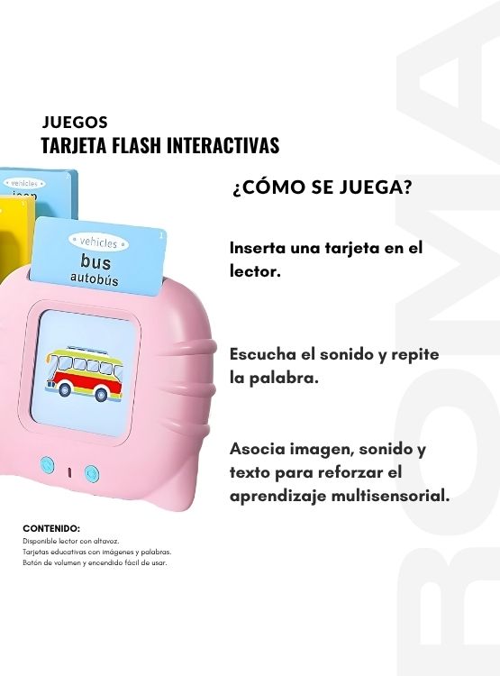 TARJETAS FLASH INTERACTIVAS AUDIBLES - JUEGO DIDÁTICO - 3