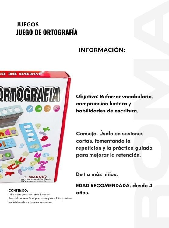 JUEGO DE ORTOGRAFÍA - JUEGO DIDÁTICO - 2