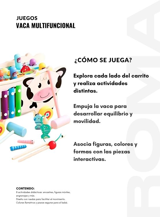 VACA MULTIFUNCIONAL - JUEGO DIDÁTICO - 3