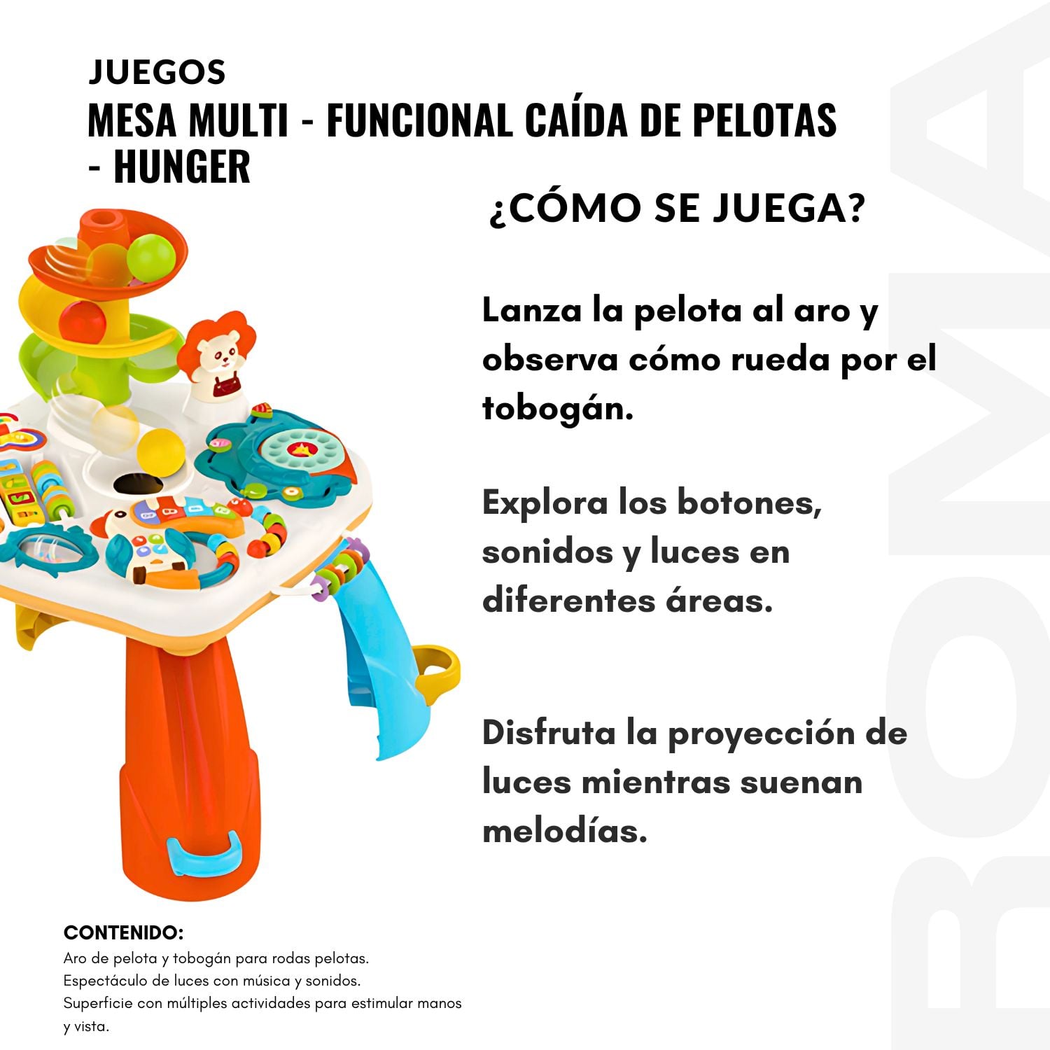 MESA MULTIFUNCIONAL CAÍDA DE PELOTAS - JUEGO DIDÁTICO - 3