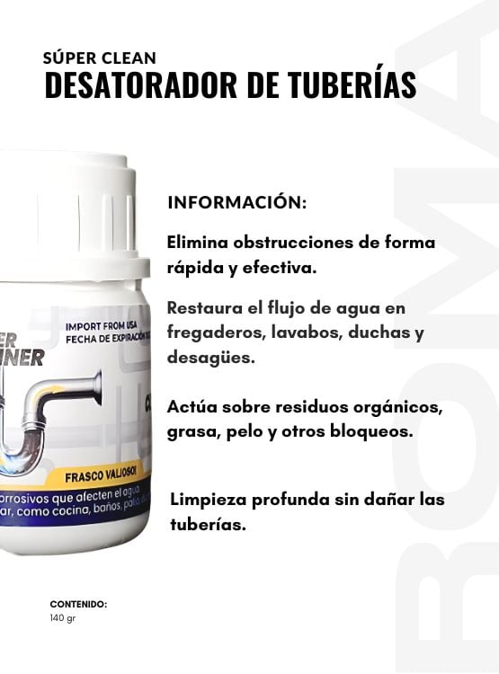 SOLUCIÓN DE PISOS SOLUBRIL + PASTILLA PARA LAVADORA + DESATORADOR DE TUBERÍAS - 4