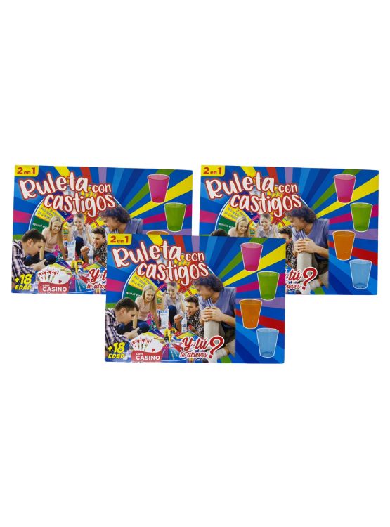 PACK 3 RULETA DE CASTIGOS 2 EN 1 – JUEGO DE MESA - 1