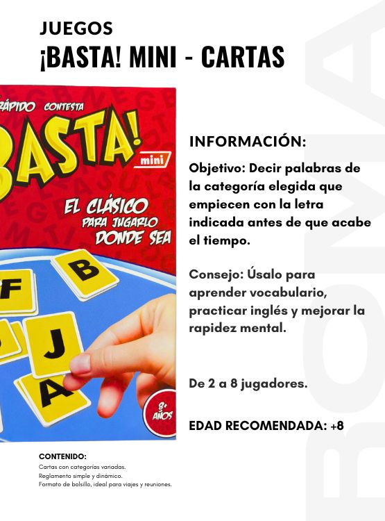 BASTA MINI - JUEGO DE CARTAS - 2