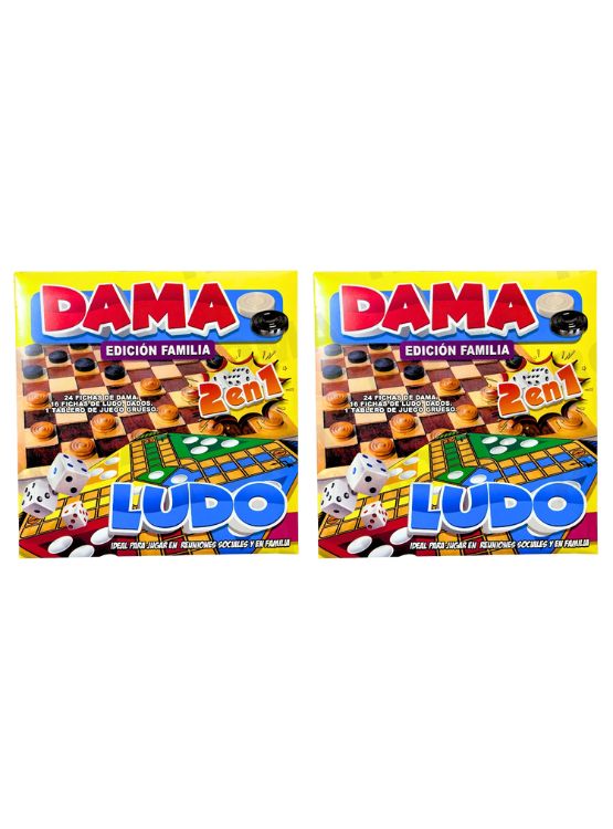 PACK 2 JUEGO 2 EN 1: DAMAS Y LUDO - JUEGO DE MESA - 1
