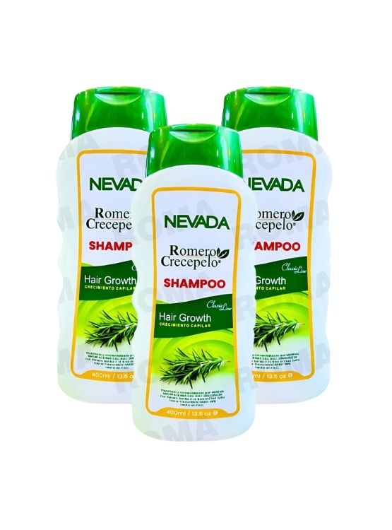 PACK 3 SHAMPOO ROMERO CRECEPELO + MIX DE PLANTAS 400ML NEVADA - 1