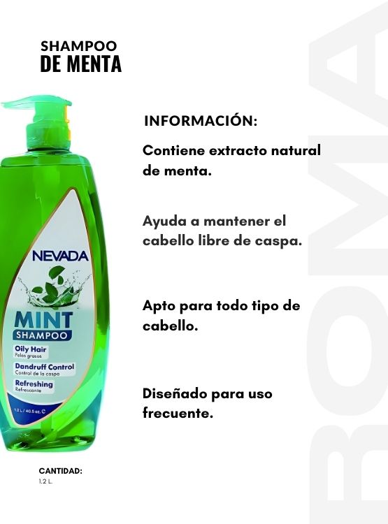PACK 3 SHAMPOO DE MENTA 1.2L NEVADA - 2