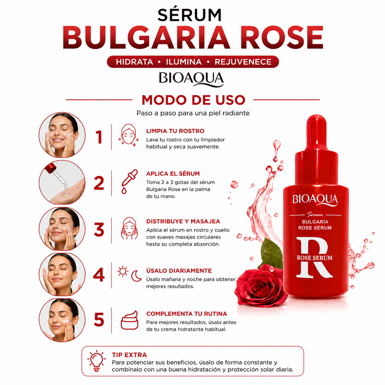 SÉRUM BULGARIA ROSE 30ML BIOAQUA - 3