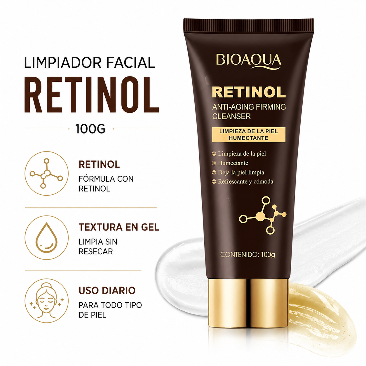 LIMPIADOR FACIAL RETINOL 100G - 1