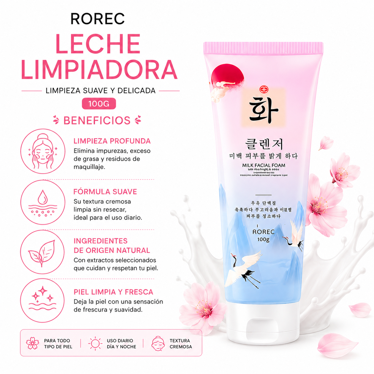 PACK 2 LECHE LIMPIADORA ROREC 100G - 3