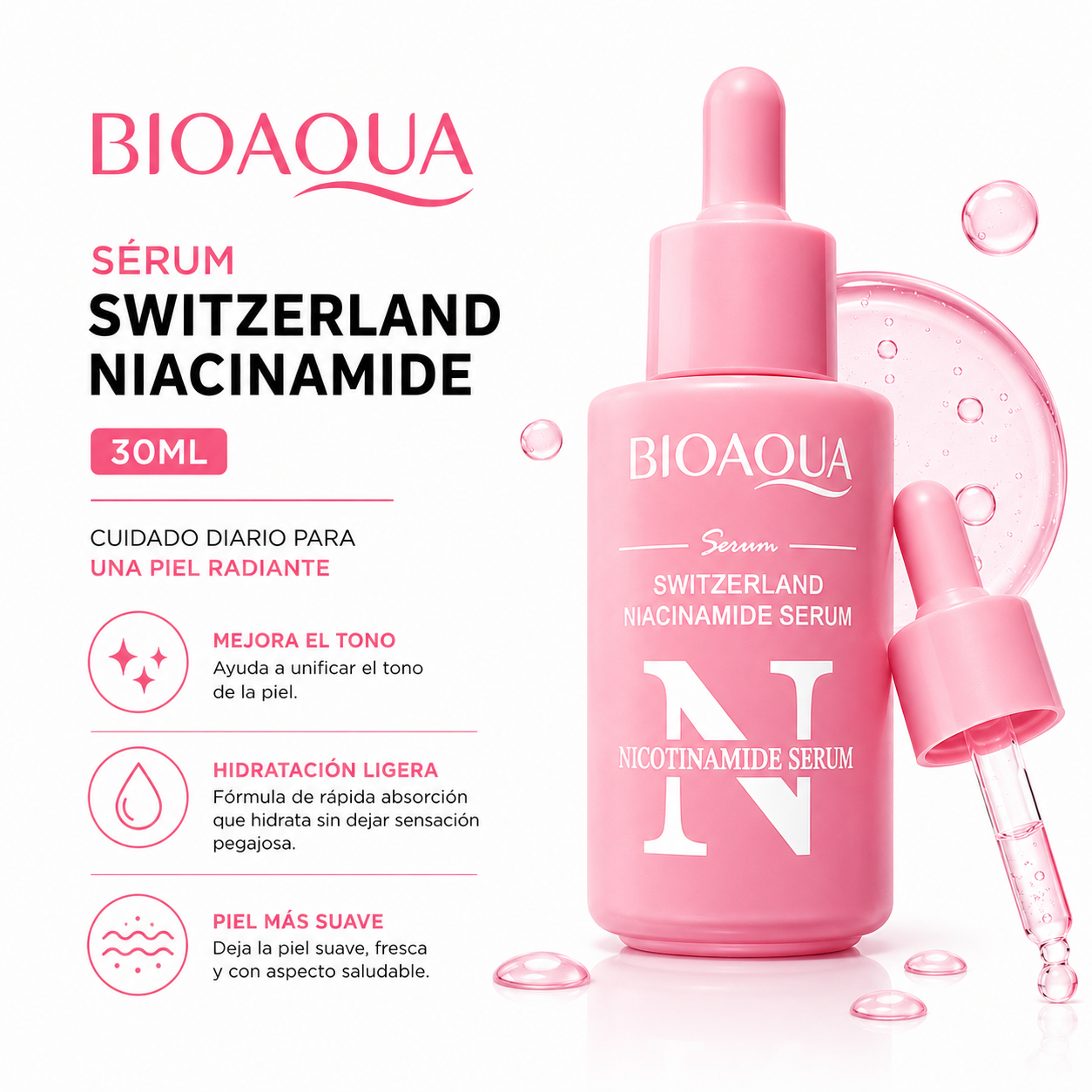 SÉRUM SWITZERLAND NIACINAMIDE 30ML BIOAQUA - 1