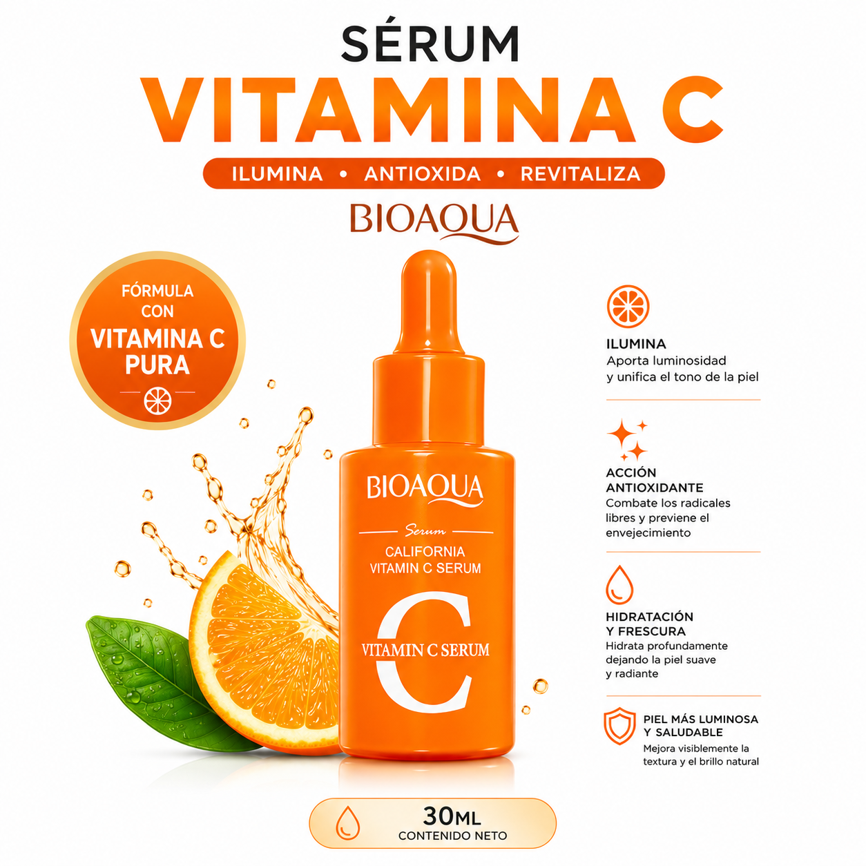 SÉRUM CALIFORNIA VITAMINA C 30ML BIOAQUA - 1