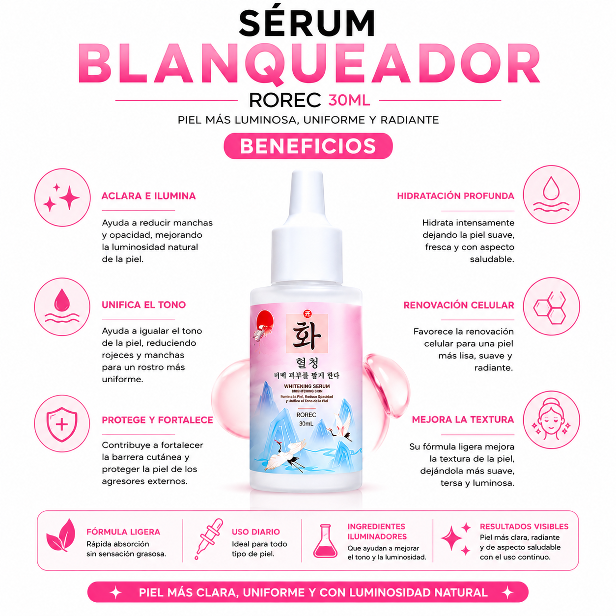 PACK 3 SÉRUM BLANQUEADOR ROREC 30ML - 2