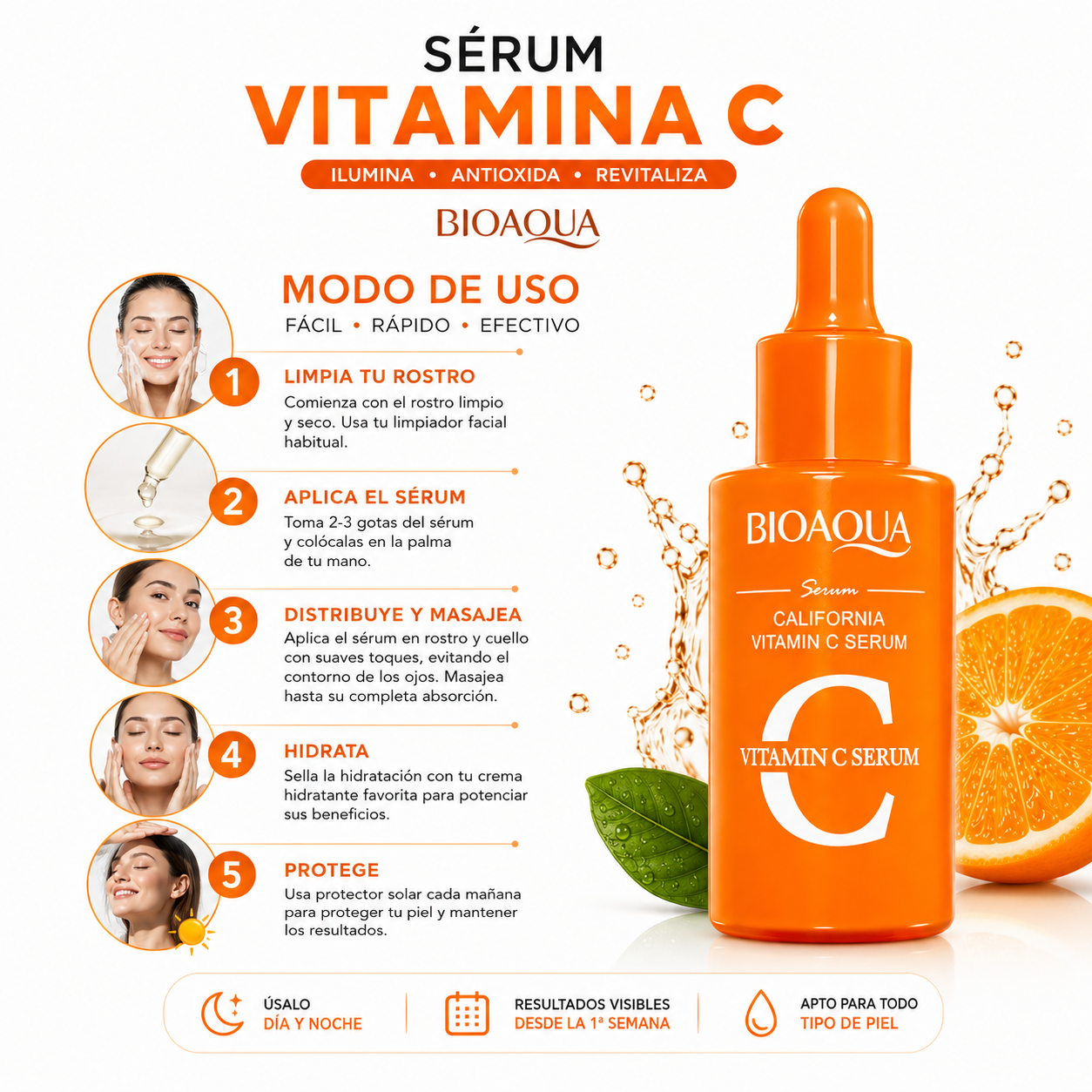 PACK 3 SÉRUM CALIFORNIA VITAMINA C 30ML BIOAQUA - 3