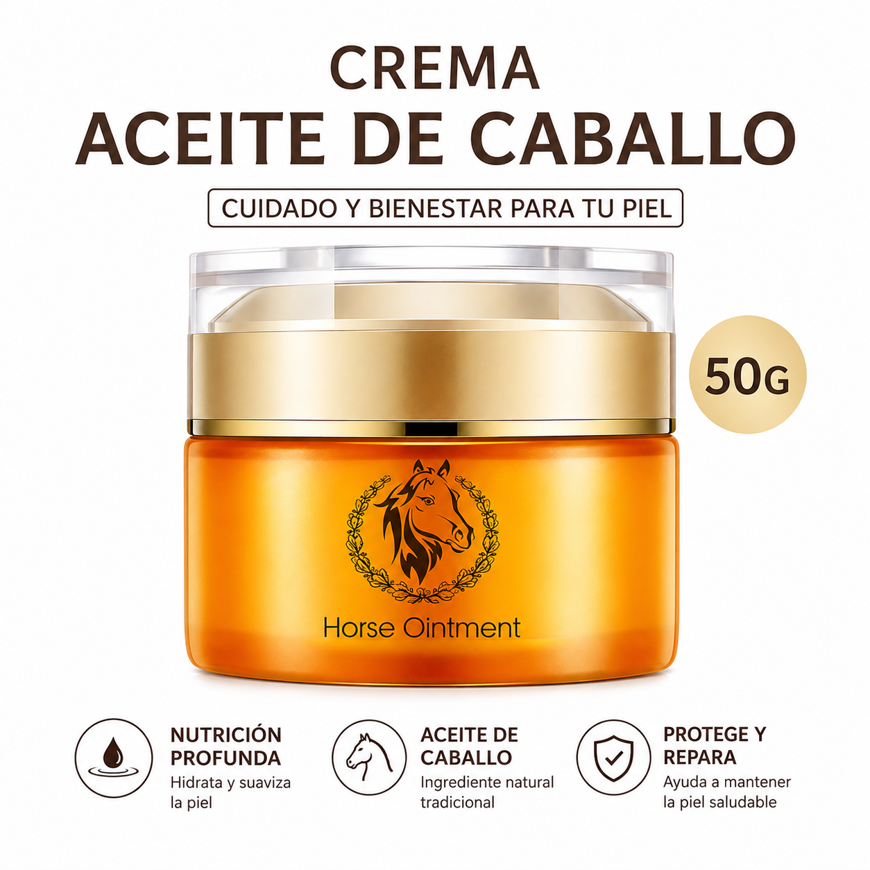 CREMA ACEITE DE CABALLO 50G BIOAQUA - 1