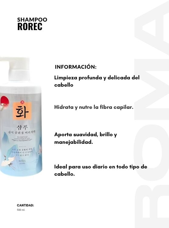 PACK 2 SHAMPOO ROREC 500ML - 2