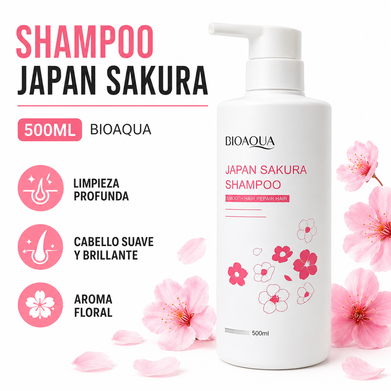 SHAMPOO JAPAN SAKURA 500ML BIOAQUA - 1