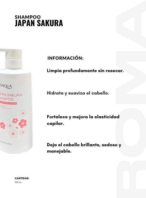 PACK 2 SHAMPOO JAPAN SAKURA 500ML BIOAQUA - 2