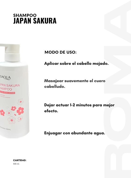 PACK 3 SHAMPOO JAPAN SAKURA 500ML BIOAQUA - 3